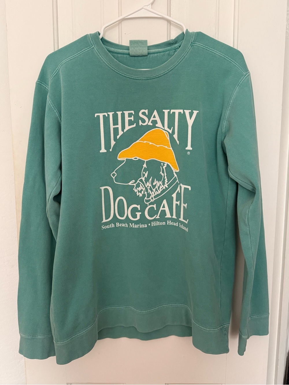 Teal Comfort Colors “The Salty Dog Cafe” Graphic Sweatshirt